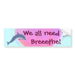 Dolphin Breathe bumpersticker Bumper Sticker