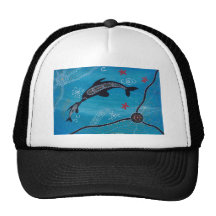 Dolphin & Calf Dreaming Trucker Hats