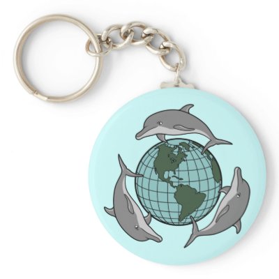 Dolphin Earth Day Keychain by naturetees