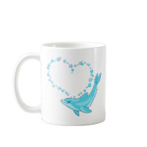 Dolphin Heart Coffee Mugs