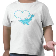 Dolphin Heart T Shirt
