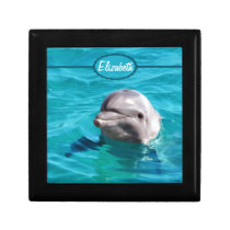 Dolphin in Blue Water Photo gift boxes