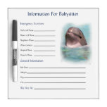 Dolphin in Colour Pencil: Babysitter Information