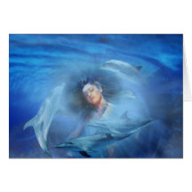 Dolphin Lady Card