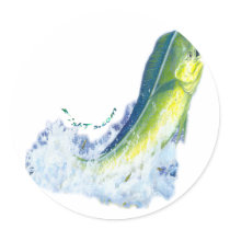 Dolphin,MahiMahi,Dorado Round Sticker