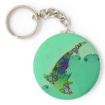 Dolphin Peace Friday Shell Keychain