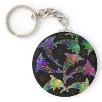 Dolphin Peace Keychain