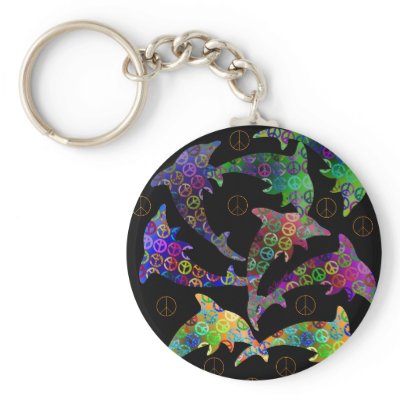 Dolphin Peace Keychain by Jaenne