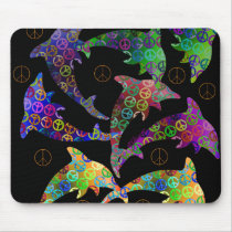 Dolphin Peace Pod Mousepad