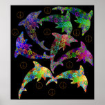 Dolphin Peace Pod Posters