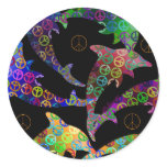 Dolphin Peace Pod Sticker
