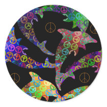 Dolphin Peace Pod Sticker