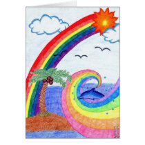Dolphin Rainbow All-Occasion Card