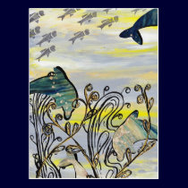 Dolphin Splash Postcard postcards