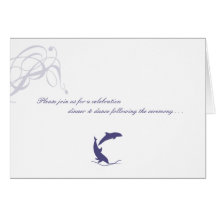 Dolphin Wedding Reply Card