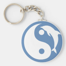 Dolphin Yin Yang Keychain