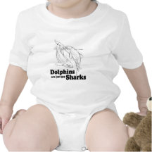 Dolphins are gay sharks baby bodysuit