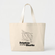 Dolphins are gay sharks tote bag