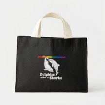Dolphins are just gay sharks canvas bag