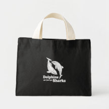 Dolphins are just gay sharks tote bags