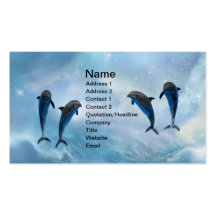 Dolphins fantasy business cards