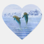 Dolphins make ripples sticker