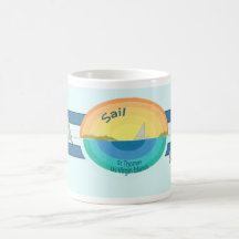 Dolphins sail mug