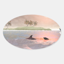 Dolphins Scene Sticker
