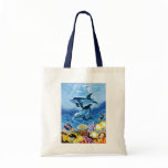 Dolphins Tropical Fish Canvas Bag