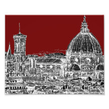 Dôme de Florence de vin rouge Photo D’art