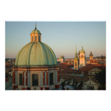 Dome of Church of Saint Francis, Prague, Czech Art Photo