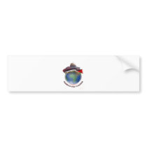 Dome of the rock, the world, Palestine flag Bumper Stickers