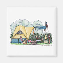 Dome Tent Camper Camping Magnets