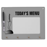 Domed Serving Platter Today's Menu Dry Erase Whiteboard