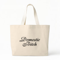 Domestic Bitch Black Canvas Bag