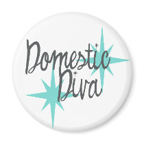 Domestic Diva Housewife retro magnet