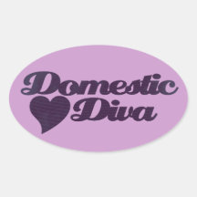 Domestic Diva Oval Stickers