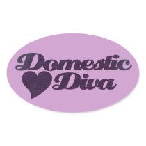 Domestic Diva Oval Stickers