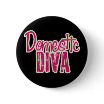 Domestic Diva Vintage Chic Pinback Buttons