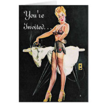 Domestic Goddess Bachelorette Party Invitations Card