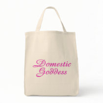 Domestic Goddess Pink Tote Bags
