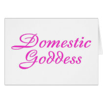 Domestic Goddess Pink Card