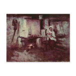 Domestic Stove In Rucar By Grigorescu Nicolae Post Card