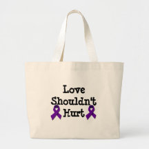Domestic Violence Awareness Canvas Bags