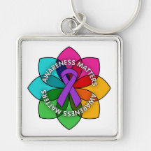Domestic Violence Awareness Matters Petals Key Chain