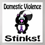 Domestic Violence Stinks Skunk Awareness Design Poster