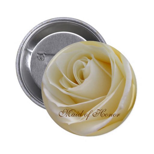 Domestique rose de crème blanche de bouton d'honne badges