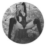 Dominatrix in The Woods Stickers
