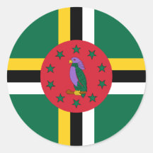 Dominica/Dominican Flag Stickers