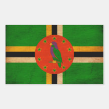 Dominica Flag Rectangle Sticker